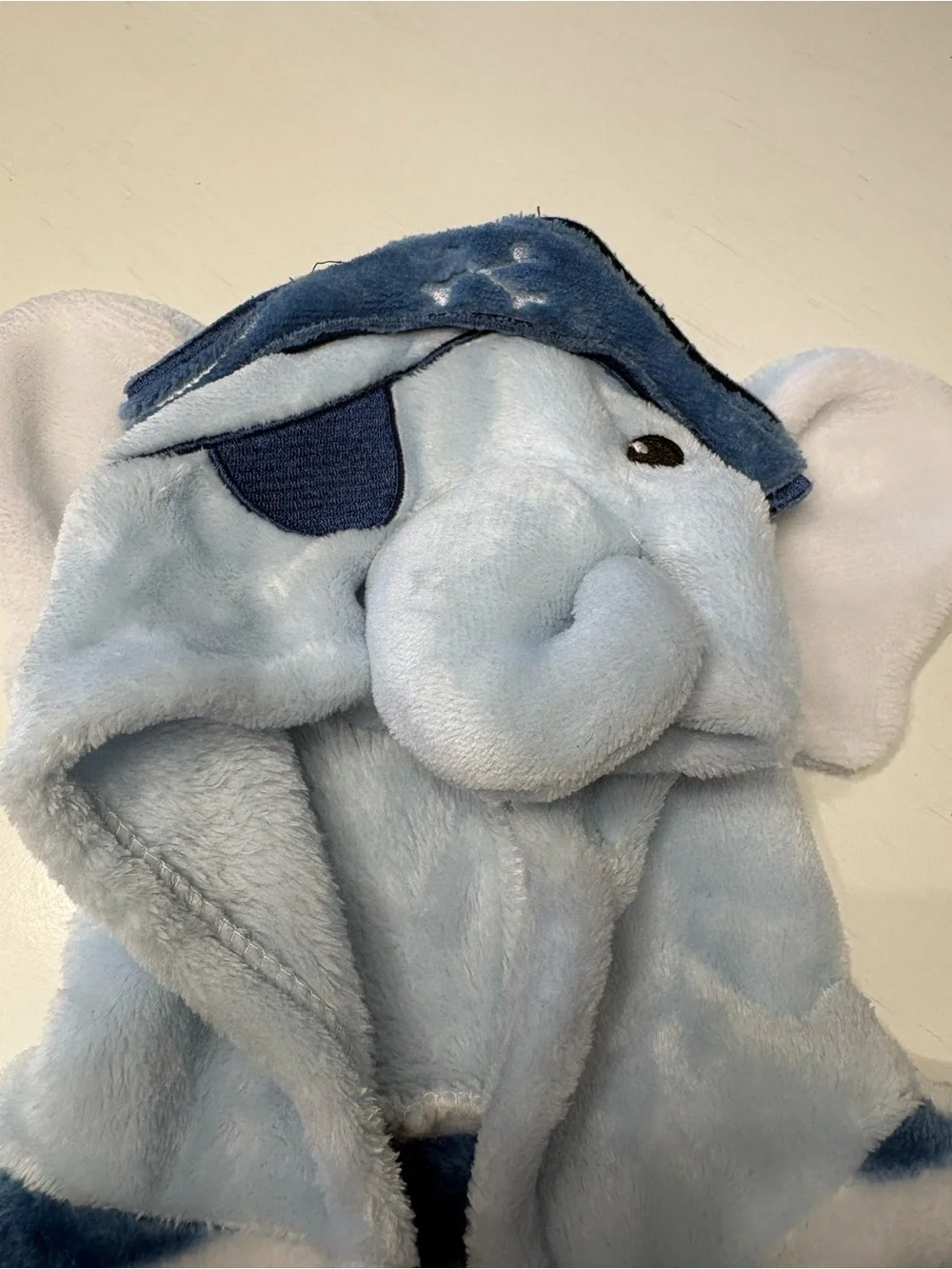 Striped Plush Infant Elephant Bath Robe size up to 9 months